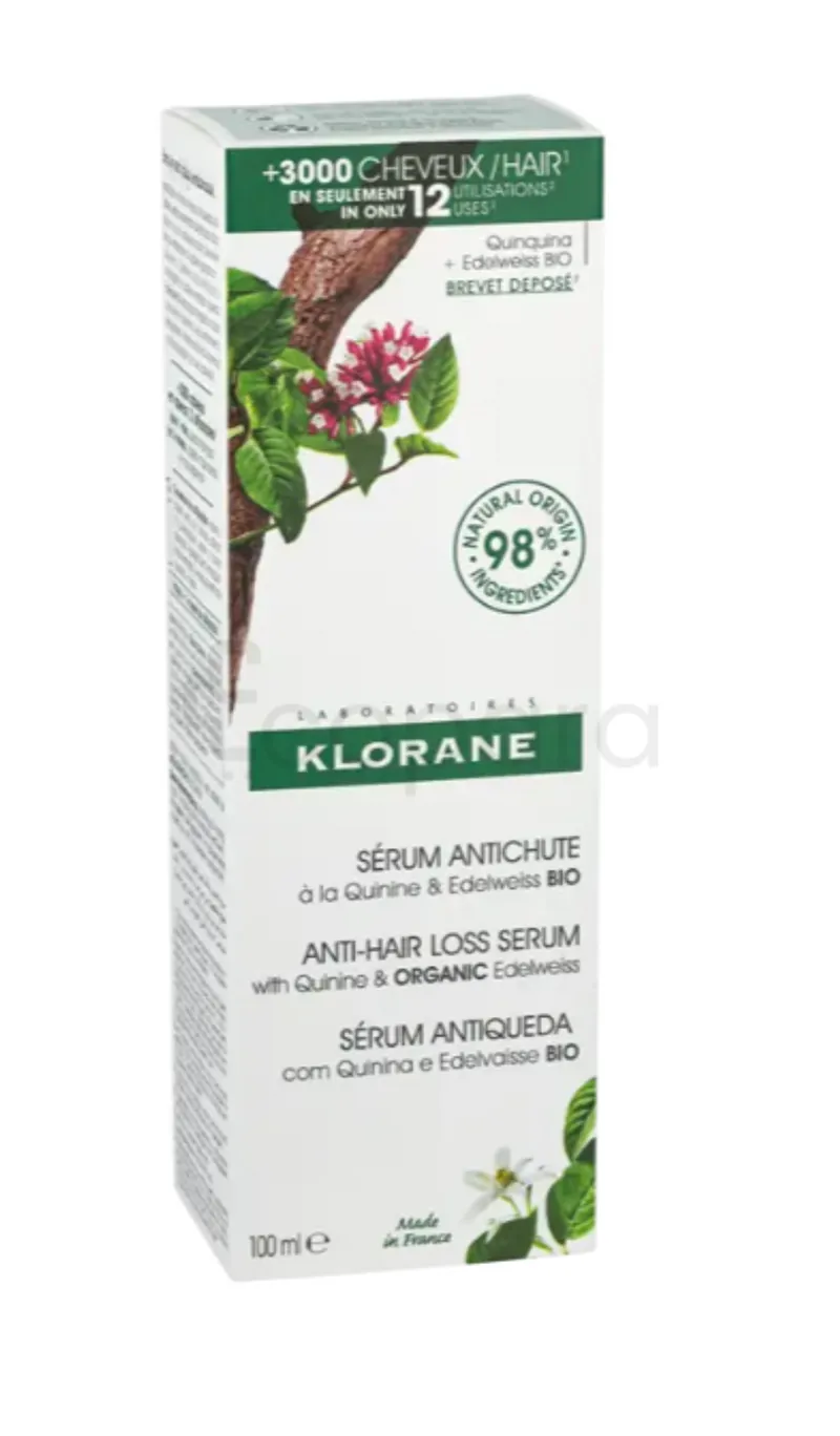 KLORANE SERUM ANTI-CHUTE QUININE EDELWEISS BIO 100ML