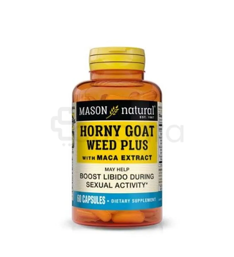 MASON NATURAL HORNY GOAT WEED PLUS WHIT MACA BOITE DE 60 CAPSULES