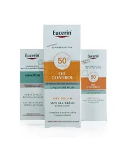 EUCERIN TRAVEL PACK OIL CONTROL SPF50+ 50ML + OIL CONTROL TOUCHER SEC 20ML + DERMOPURE GEL NETTOYANT TRIPLE ACTION 20ML