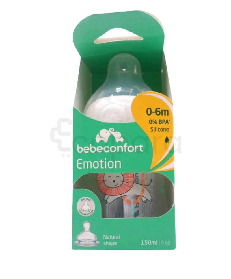 BEBE CONFORT BIBERON PP EMOTION PETIT CHAT 150ML BLANC REFERENCE 5701