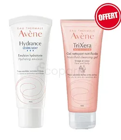 AVENE PACK HYDRANCE LEGERE 40ML + TRIXERA GEL NETTOYANT NUTRI-FLUIDE 100ML OFFERT