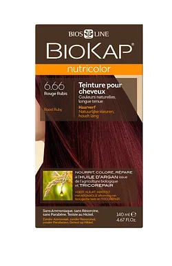 BIOKAP NUTRICOLOR NUMERO 6.66 ROUGE RUBIS 140ML