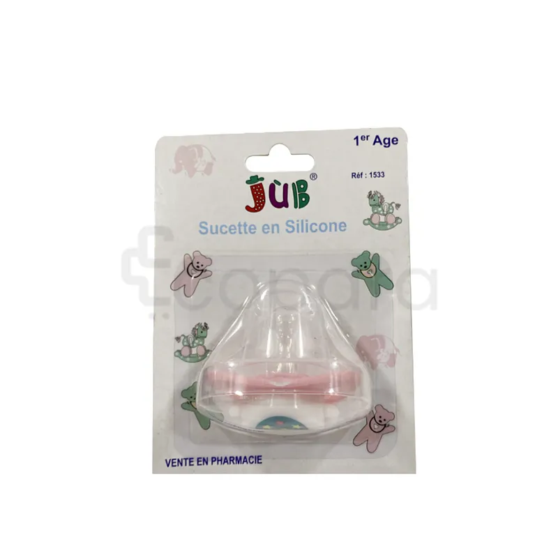 BOM SUCETTE JUB SILICONE + COUVERCLE 1ER AGE