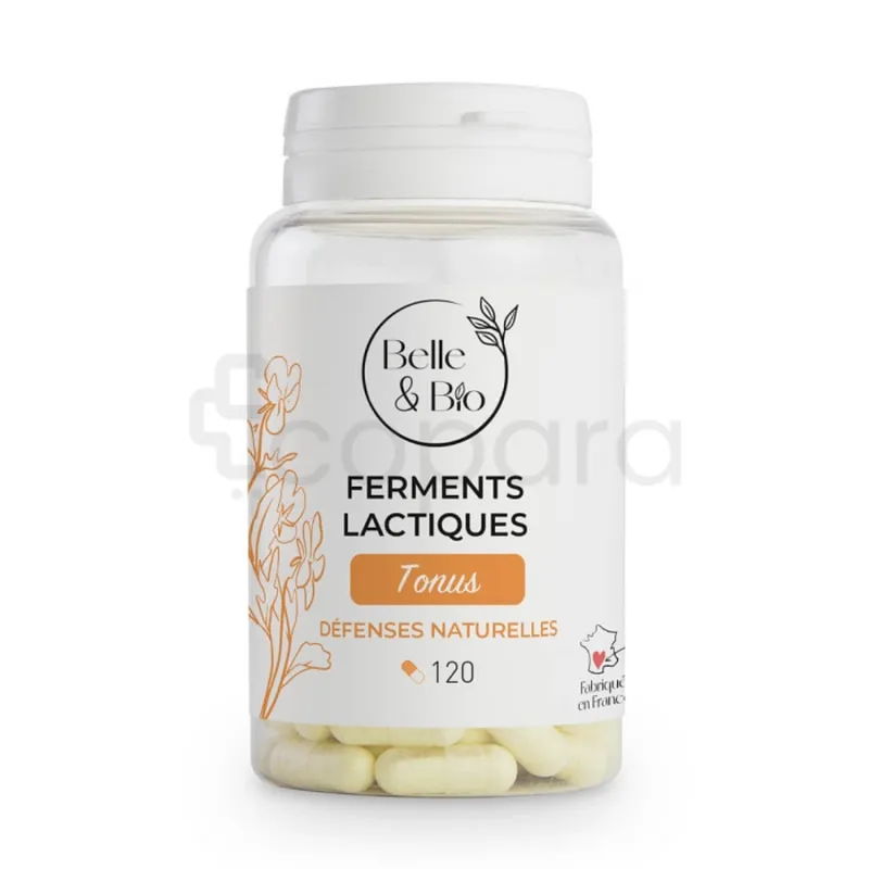 BELLE AND BIO FERMENTS LACTIQUES TONUS DEFENSES NATURELLES BOITE DE 120 GELULES