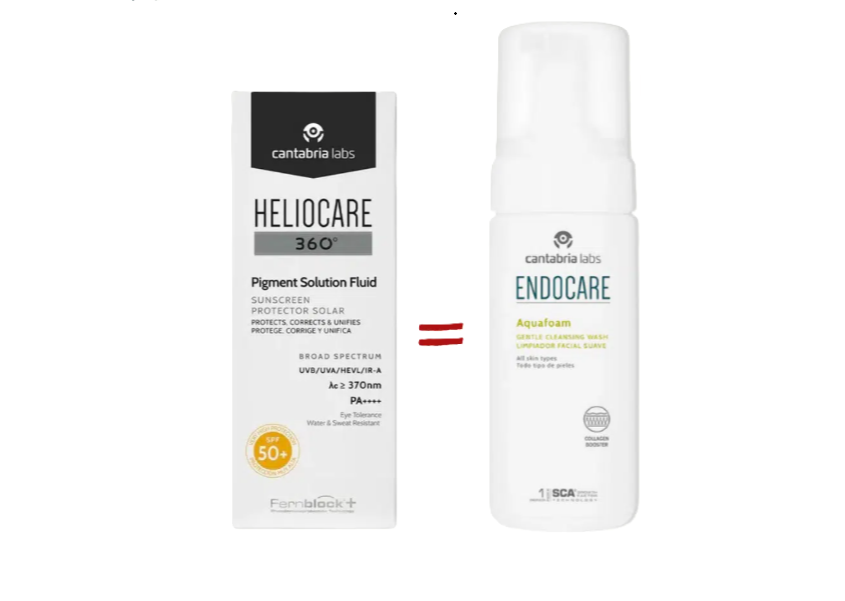 HELIOCARE PACK PROMO 360° HELIOCARE PIGMENT SOLUTION FLUIDE SPF50+ 50ML + ENDOCARE AQUAFOAM 125ML OFFERT