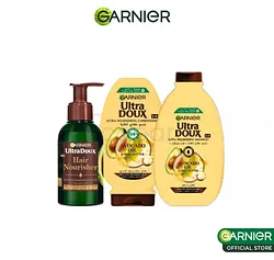 GARNIER PACK ROUTINE AVOCAT SHEA BUTTER OIL SERUM 120ML + APRES SHAMPOOING 200ML + SHAMPOOING 200ML