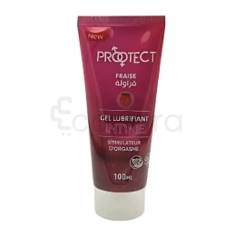 PROTECT GEL LUBRIFIANT INTIME FRAISE STIMULATEUR D'ORGASME 100ML
