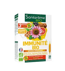 SANTAROME BIO IMMUNITE BIO BOITE DE 20 AMPOULES DE 10ML
