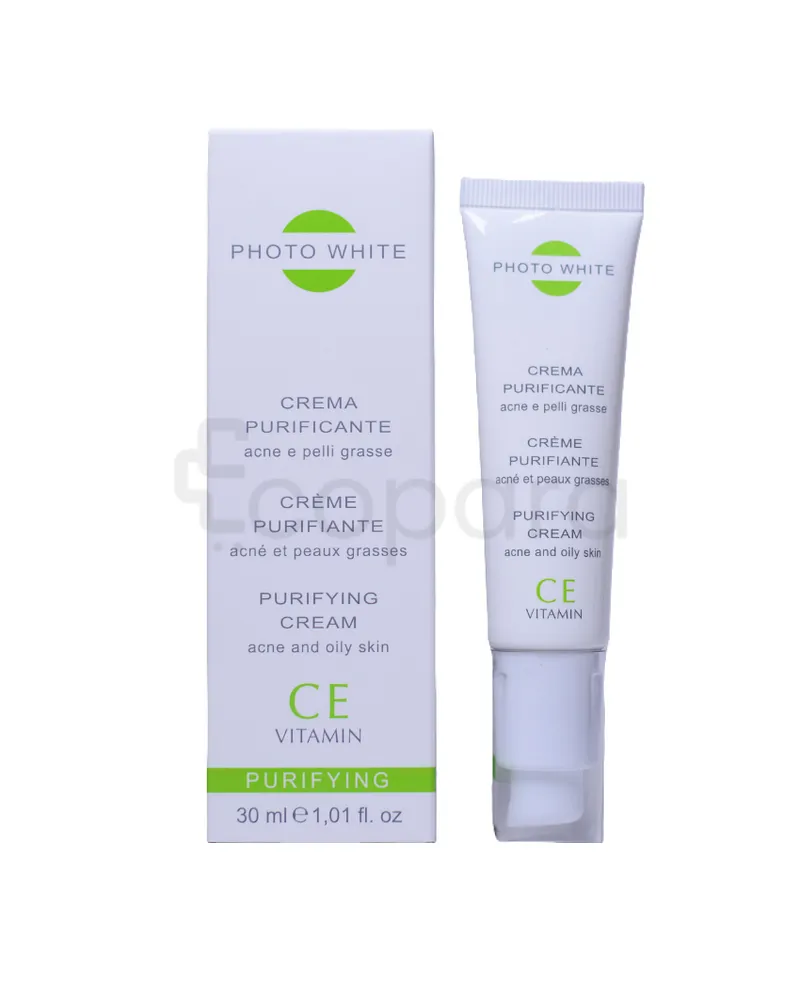 M&D PHOTO WHITE CREME PURIFIANTE ACNE ET PEAUX GRASSES VITAMINE C 30ML