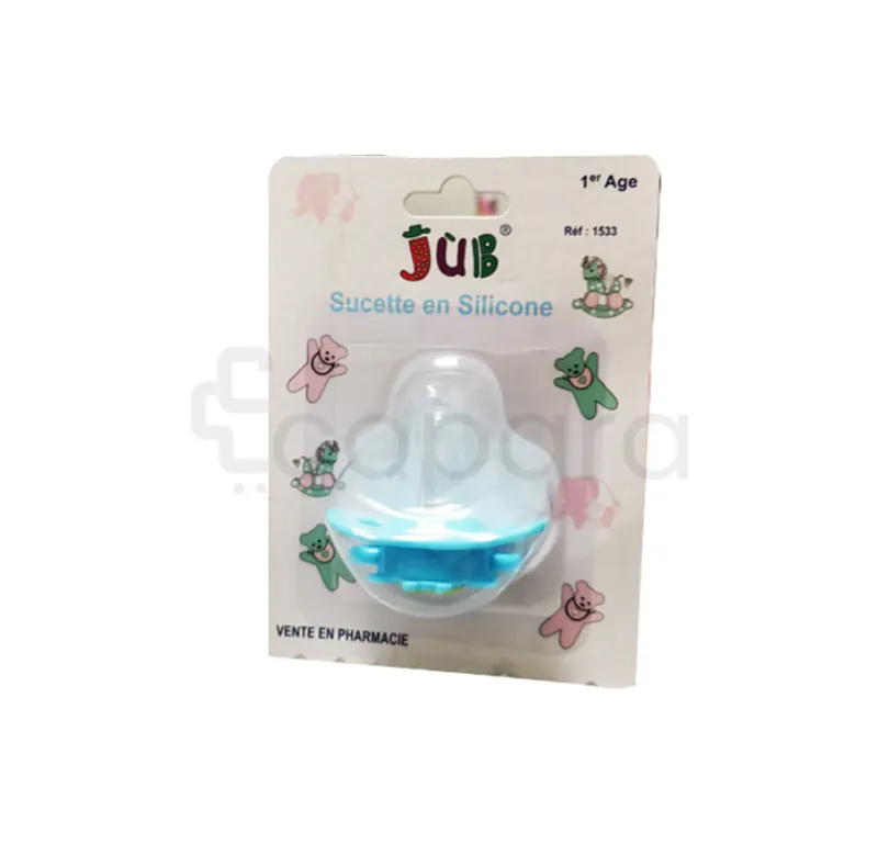 JUB SUCETTE EN  SILICONEE DECOREE 1ER AGE
