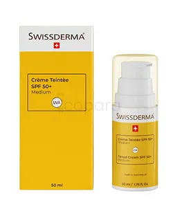 SWISSDERMA CREME SOLAIRE TEINTEE LIGHT SPF50+ 50ML