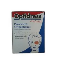 OPTIDRESS COMPRESSE OCULAIRE ADULTE 5.7CM*8.2CM BOITE DE 10