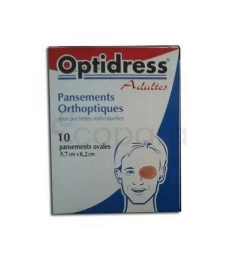OPTIDRESS COMPRESSE OCULAIRE ADULTE 5.7CM*8.2CM BOITE DE 10