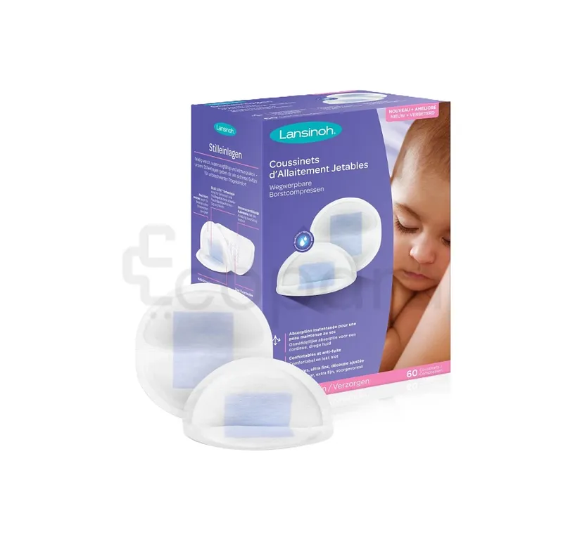LANSINOH COUSSINETS D'ALLAITEMENT JETABLES BOITE DE 60
