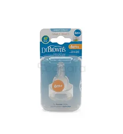 DR BROWN'S TETINE SILICONE NARROW NIPPLE LEVEL 3 COLE ETROIT BOITE DE 2 REFERENCE 332-INTL