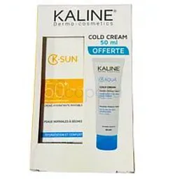 KALINE K-SUN ECRAN SOLAIRE INVISIBLE PEAUX NORMALES A SECHES SPF50+ 50ML + COLD CREAM 50ML