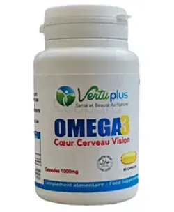 VERTUPLUS OMEGA 3 CŒUR CERVEAU VISION CAPSULES 1000MG BOITE DE 50 CAPSULES