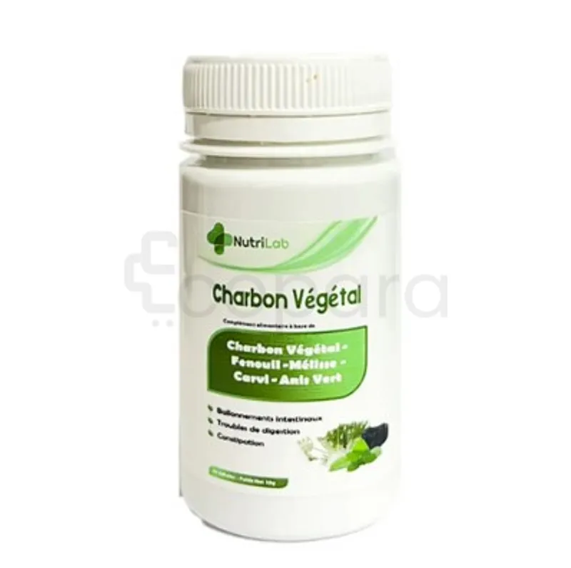 NUTRILAB CHARBON VEGETAL BOITE DE 30 GELULES