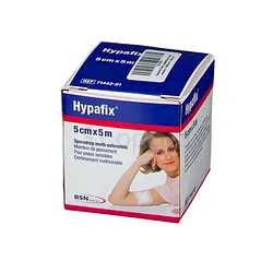 LEUKOPLAST HYPAFIX BANDE ADHESIF NON TISSEE MULT-EXTENSIBLE 5CM*10M/2IN BOITE DE 1 REFERENCE 71443-01