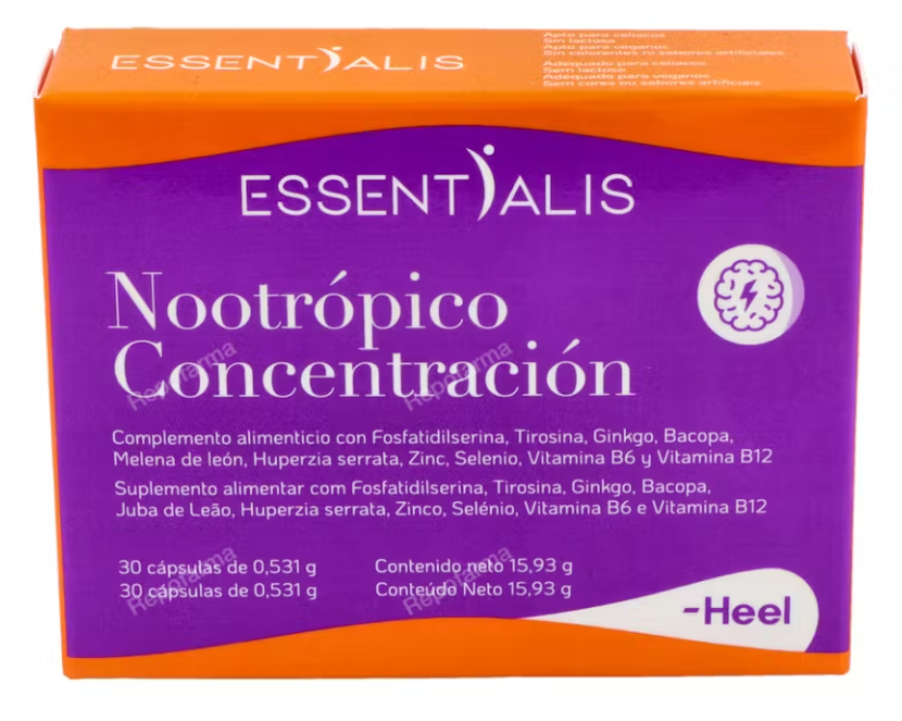 HEEL ESSENTIALIS NOOTROPICO CONCENTRATION BOITE DE 30 CAPSULES