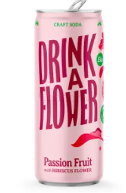 DRINK A FLOWER BOTANICAL LEMONADE SERENITY PASSION FRUIT WITH HIBISCUS FLOWER 25CL