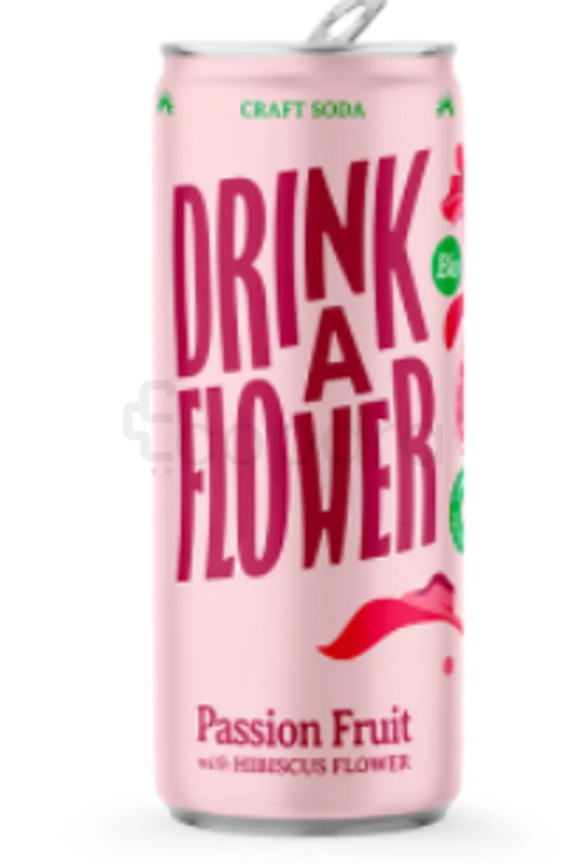 DRINK A FLOWER BOTANICAL LEMONADE SERENITY PASSION FRUIT WITH HIBISCUS FLOWER 25CL