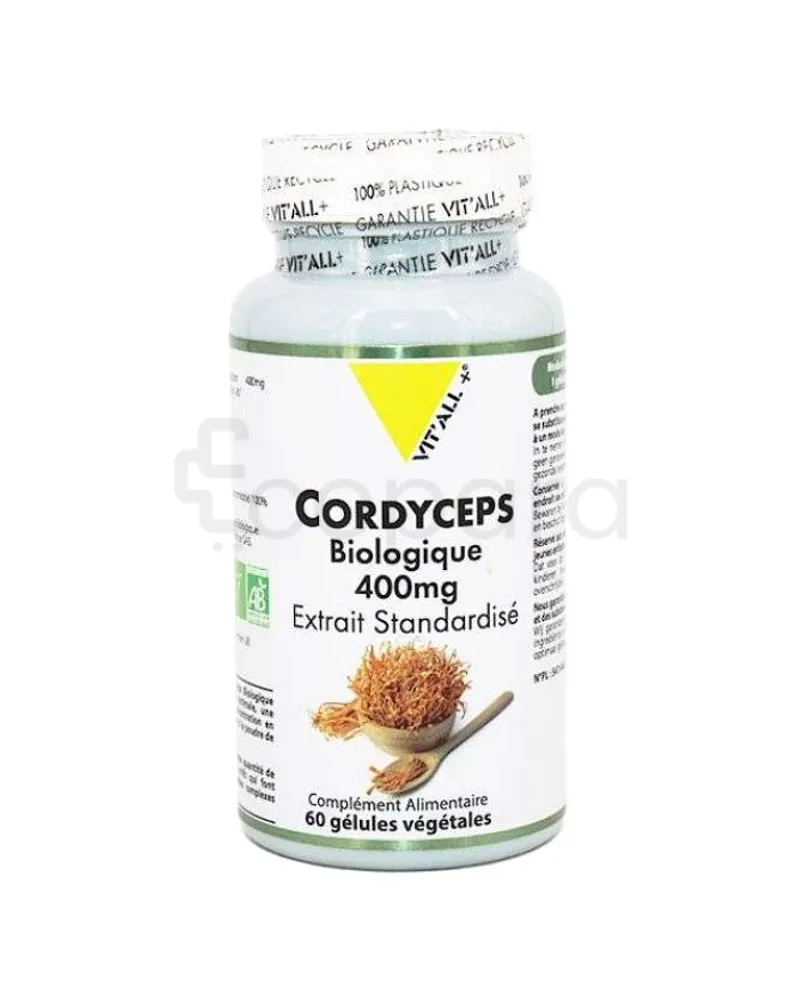 VITALL+ CORDYCEPS BIOLOGIQUE 400MG BOITE DE 60 GELULES