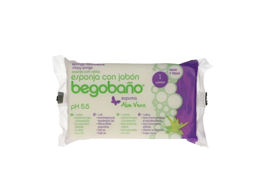 BEGOBANO ESPONJA CON JABON PH 5.5 EPONGES SAVONNEUSES BOITE DE 1