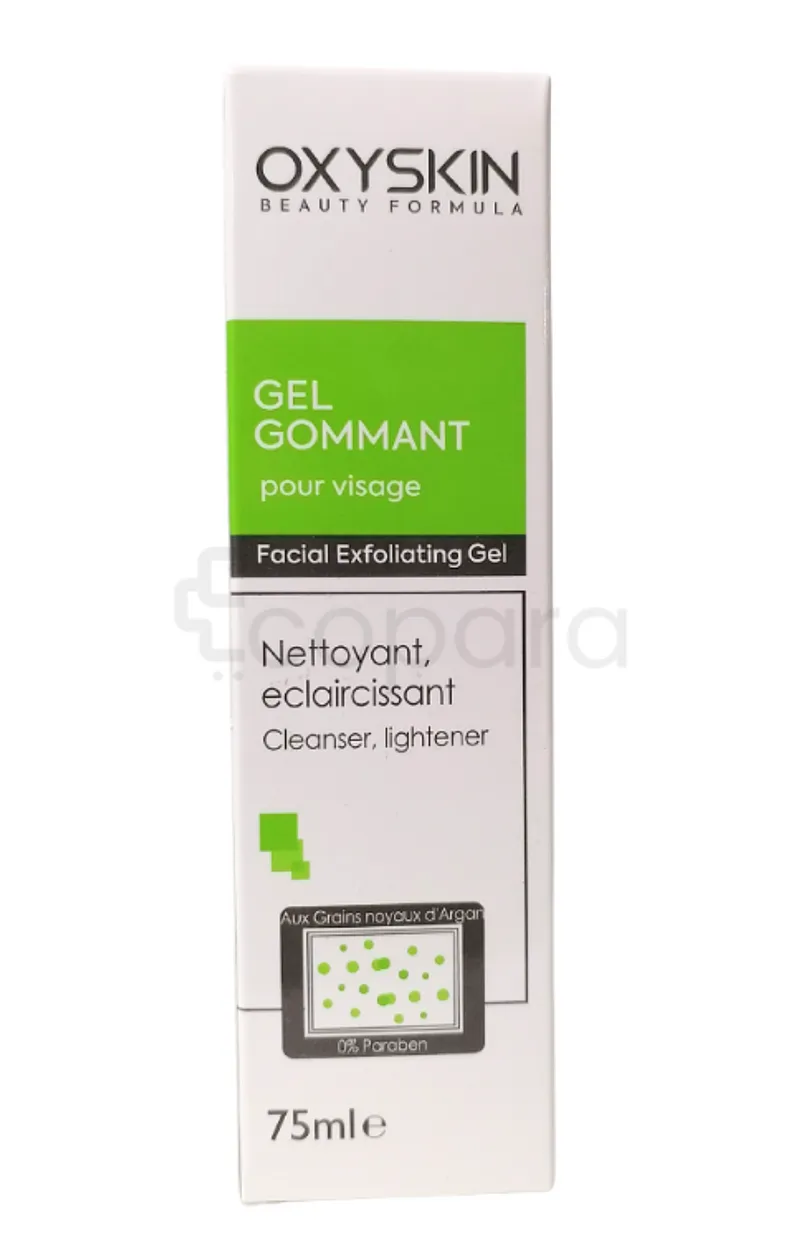 OXYSKIN GEL GOMMANT POUR VISAGE NETTOYANT ECLARICISSANT 75ML