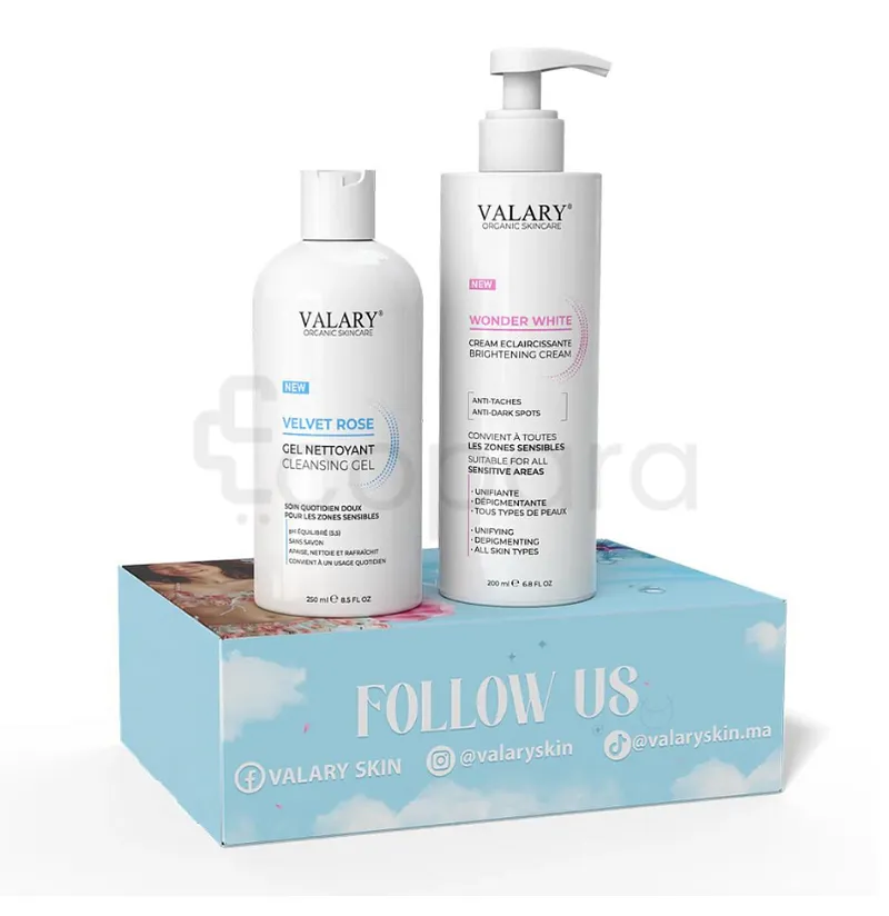 VALARY PACK INTIME WONDER WHITE CREME 200ML + EXTRA GENTLE GEL VELVET ROSE 250ML