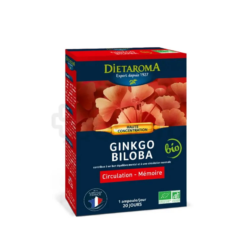 DIETAROMA GINKGO BILOBA BOITE DE 20 AMPOULES