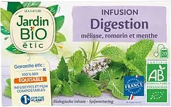 LEA NATURE JARDIN BIO INFUSION DIGESTION MELISSE ROMARIN MENTHE BOITE DE 20 SACHETS