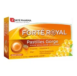 FORTE PHARMA FORTE ROYAL PASTILLES GORGES GOUT MIEL BOITE DE 24