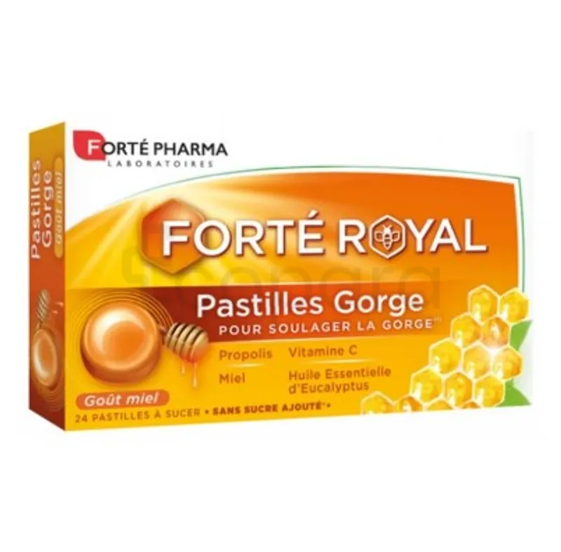 FORTE PHARMA FORTE ROYAL PASTILLES GORGES GOUT MIEL BOITE DE 24