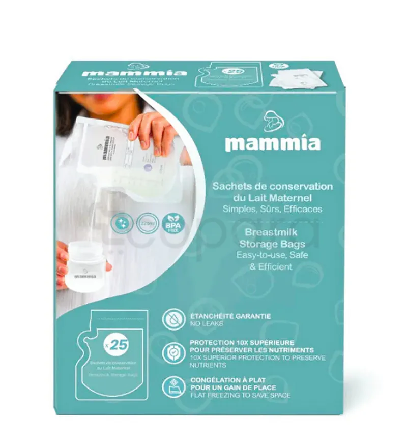 MAMMIA SACHETS DE CONSERVATION DU LAIT MATERNEL BOITE DE 25
