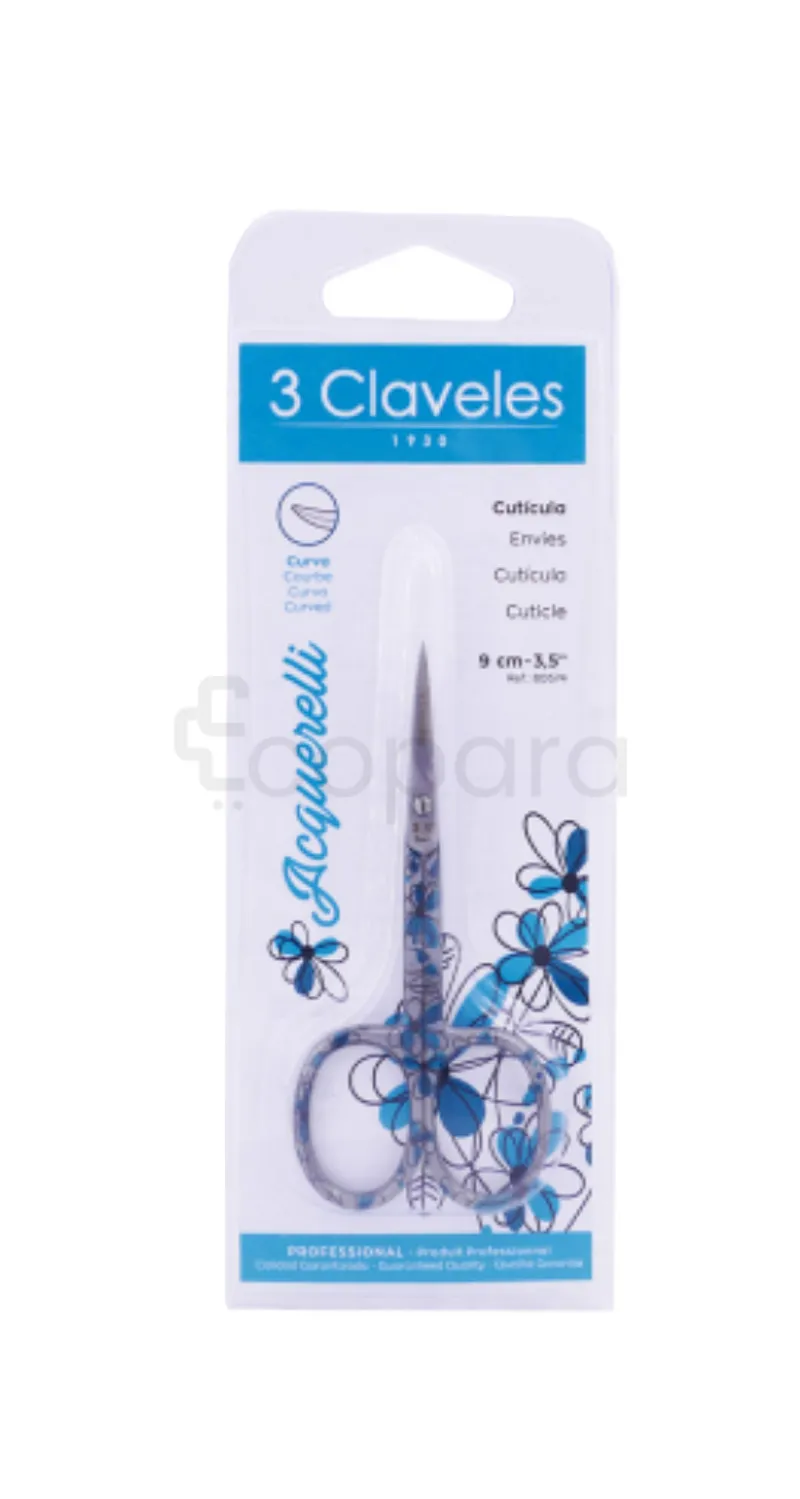 3 CLAVELES CISEAUX DE POCHE AVEC CAPSULE 9CM REFERENCE 80023