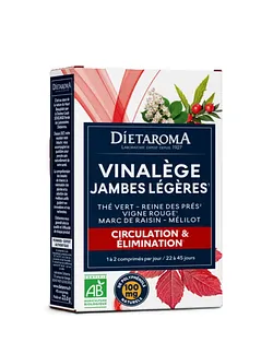 DIETAROMA CIRCULATION & ELIMINATION VIGNE ROUGE BOITE DE 45 COMPRIMES