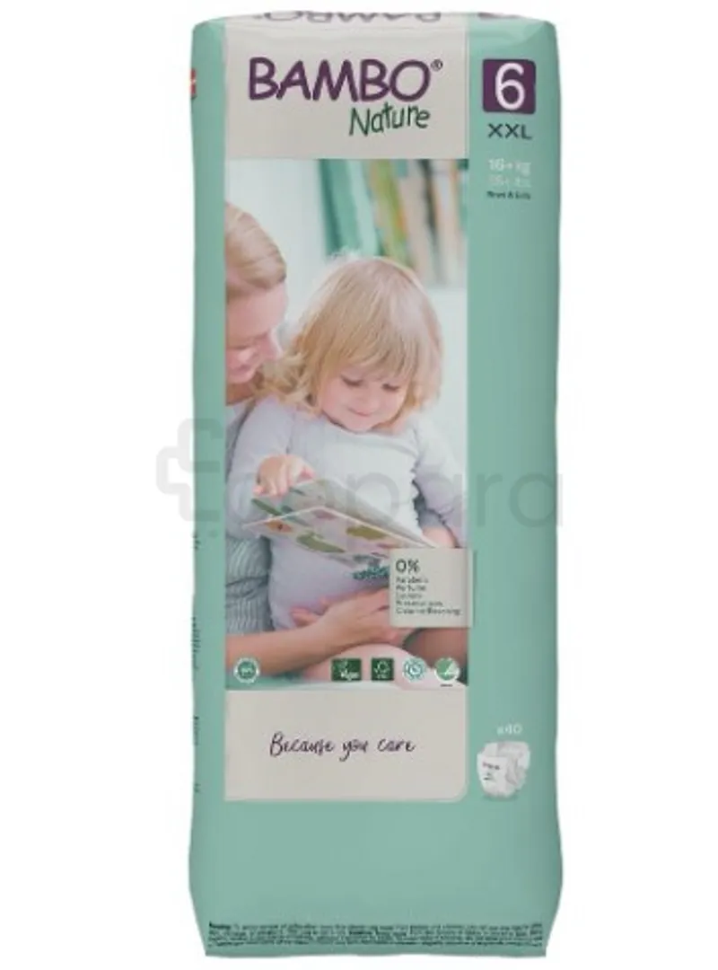 BAMBO NATURE COUCHES BEBE TAILLE 6 +16KG BOITE DE 40