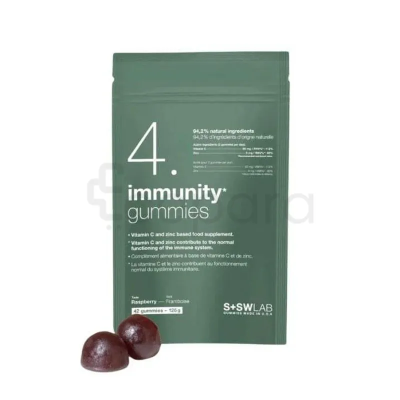 S+SWLAB 4 IMMUNITY GUMMIES 126G GOUT FRAMBOISE BOITE DE 42 GOMMES