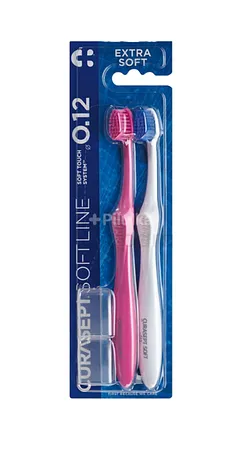 CURASEPT PACK SOFT LINE EXTRA SOFT 0.12 DEUX BROSSE A DENTS