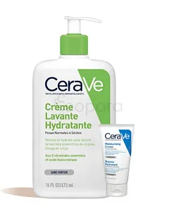 CERAVE BAUME HYDRATANTE 177ML + CREME LAVANTE HYDRATANTE 20ML + BAUME HYDRATANT 15ML