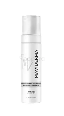 MAVIDERMA MOUSSE NETTOYANTE ECLAIRCISSANTE AHA/BHA VITAMINE C NIACINAMIDE 150ML