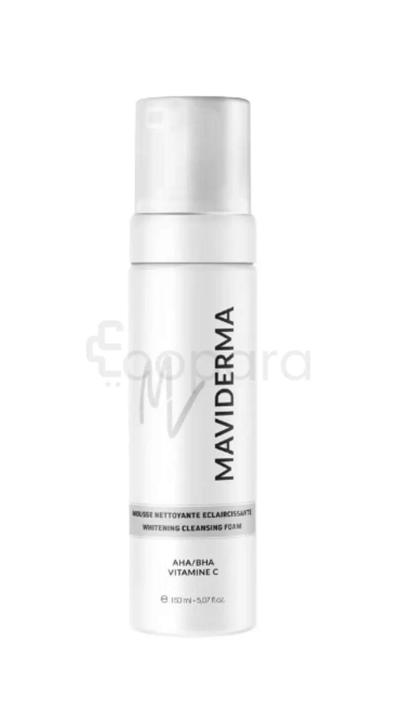 MAVIDERMA MOUSSE NETTOYANTE ECLAIRCISSANTE AHA/BHA VITAMINE C NIACINAMIDE 150ML