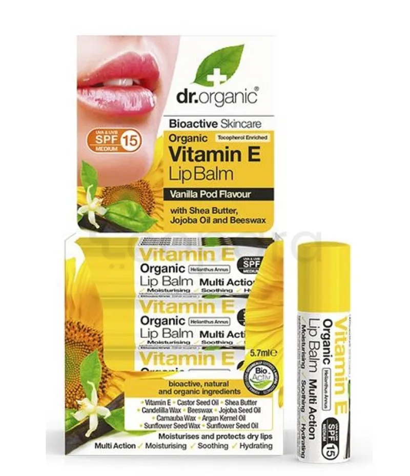 DR ORGANIC BAUME A LEVRES VITAMINE SPF15 BIO 5.7ML