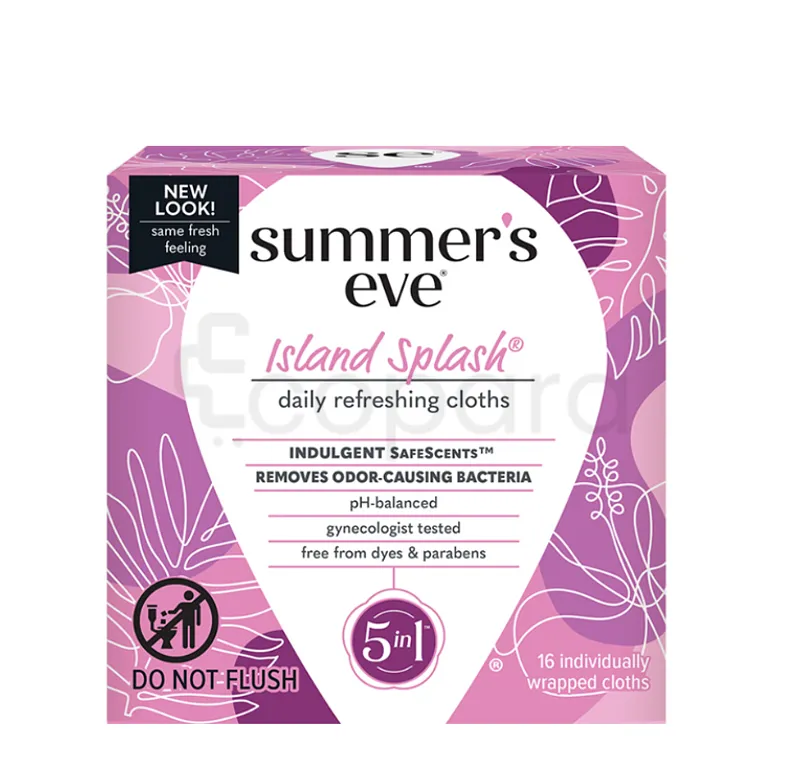 SUMMER'S EVE ISLAND SPLASH 5IN1 16 CLOTHS