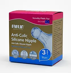 FARLIN TETINE ANTI-COLIQUE SILICONE +3MOIS