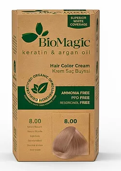 BIOMAGIC HAIR COLOR CREAM NUMERO 8/0 BLOND CLAIR 250G