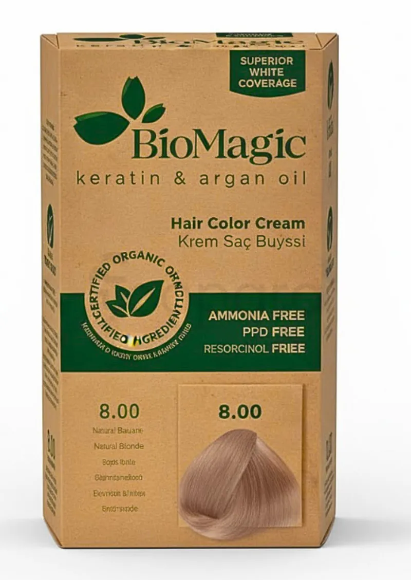 BIOMAGIC HAIR COLOR CREAM NUMERO 8/0 BLOND CLAIR 250G