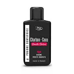 DENTI SMILE CHARBON COCO POUDRE DETOX AROME FRUITS ROUGES FLACON 15G