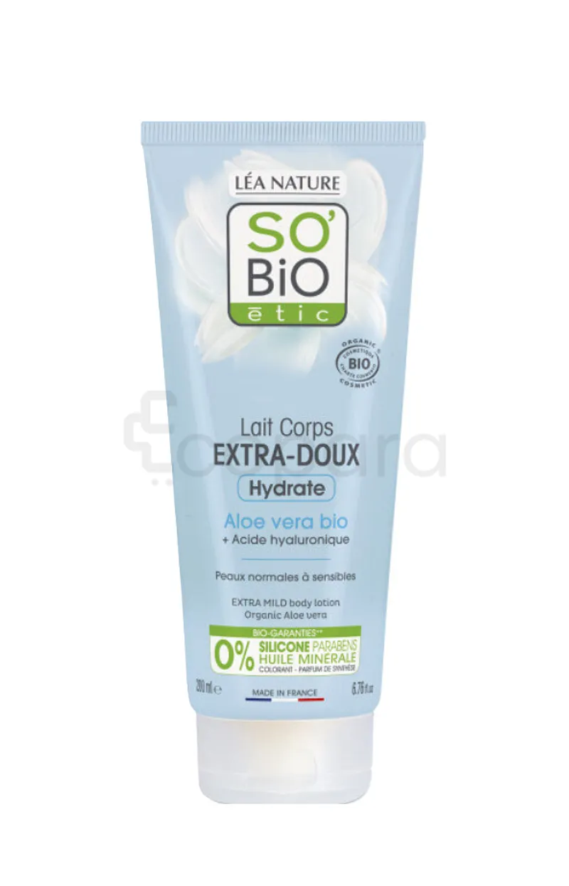 SO'BIO LAIT CORPS EXTRA-DOUX HYDRATE ALOE VERA BIO 200ML
